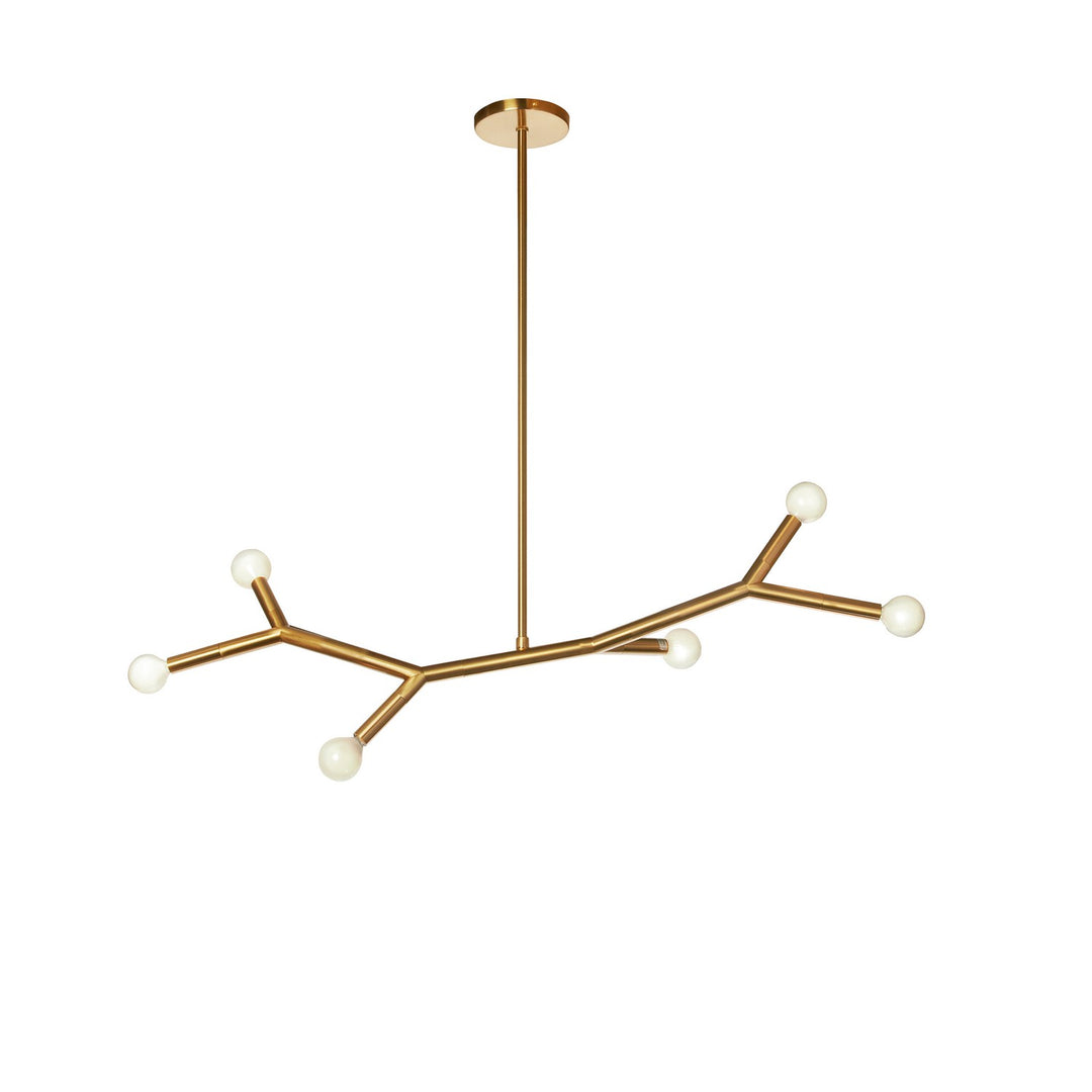 Morgan Six Light Pendant in Aged Brass - available from The Lighting Shoppe, trusted by Canadian homeowners