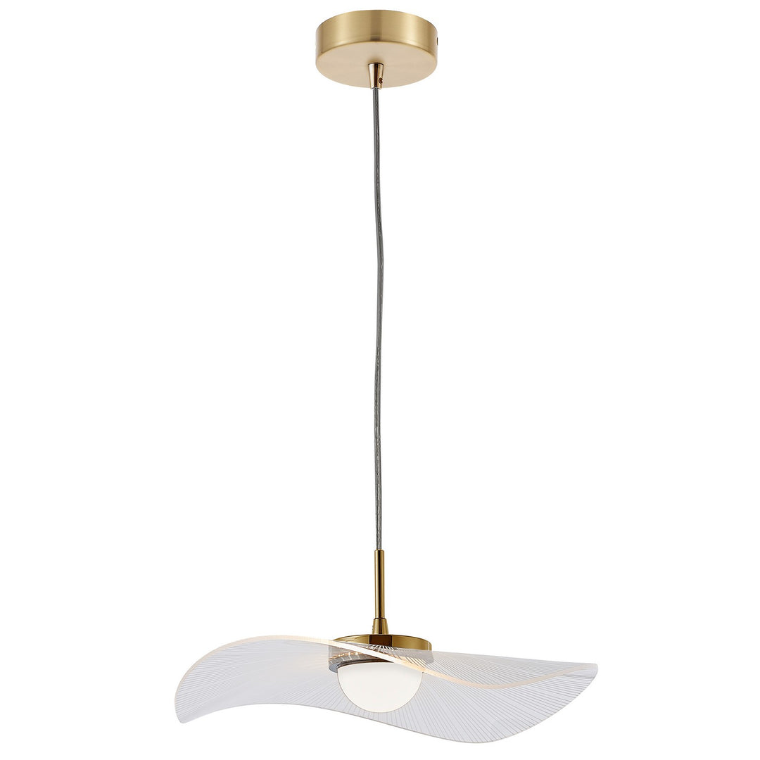 Percival One Light Pendant in Clear & White - available from The Lighting Shoppe, trusted by Canadian homeowners