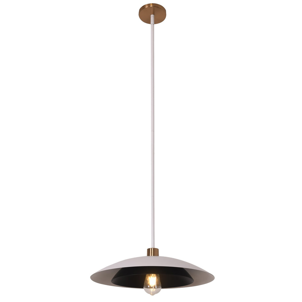 Dainolite Canada - PIM-171P-MW-MB - One Light Pendant - Pima - Matte White & Matte Black
