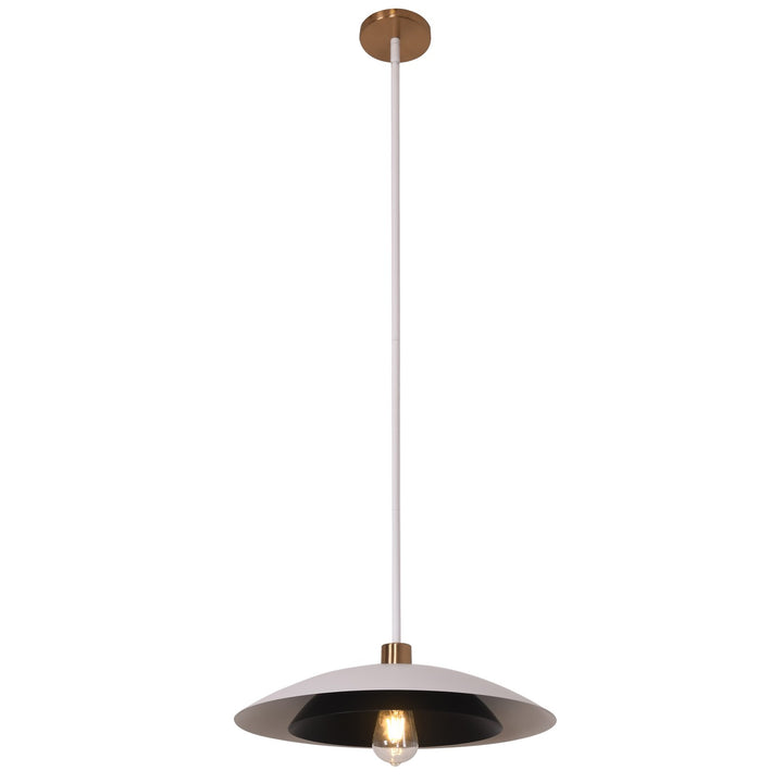 Dainolite Canada - PIM-171P-MW-MB - One Light Pendant - Pima - Matte White & Matte Black