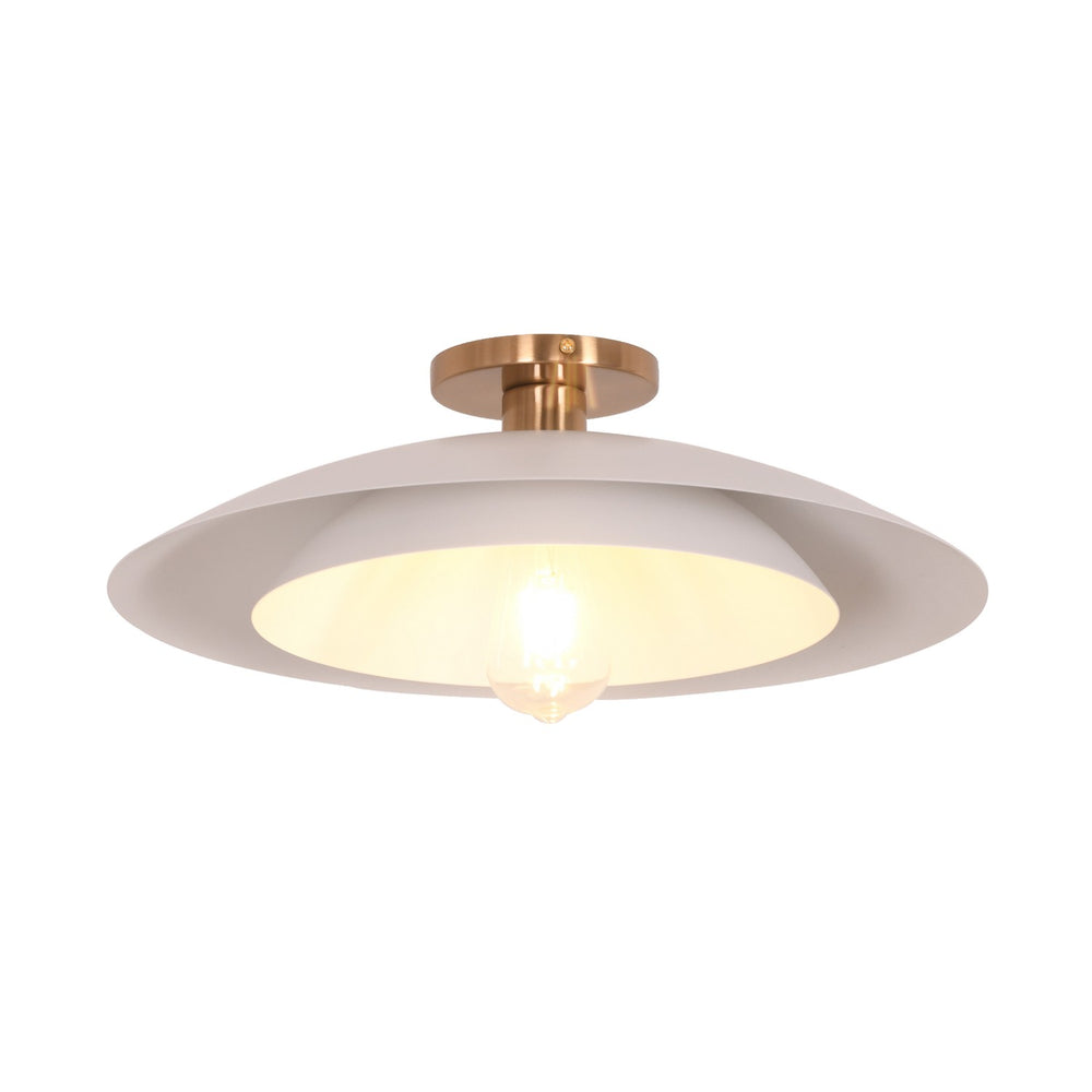 Dainolite Canada - PIM-171SF-MW - One Light Semi-Flush Mount - Pima - Matte White