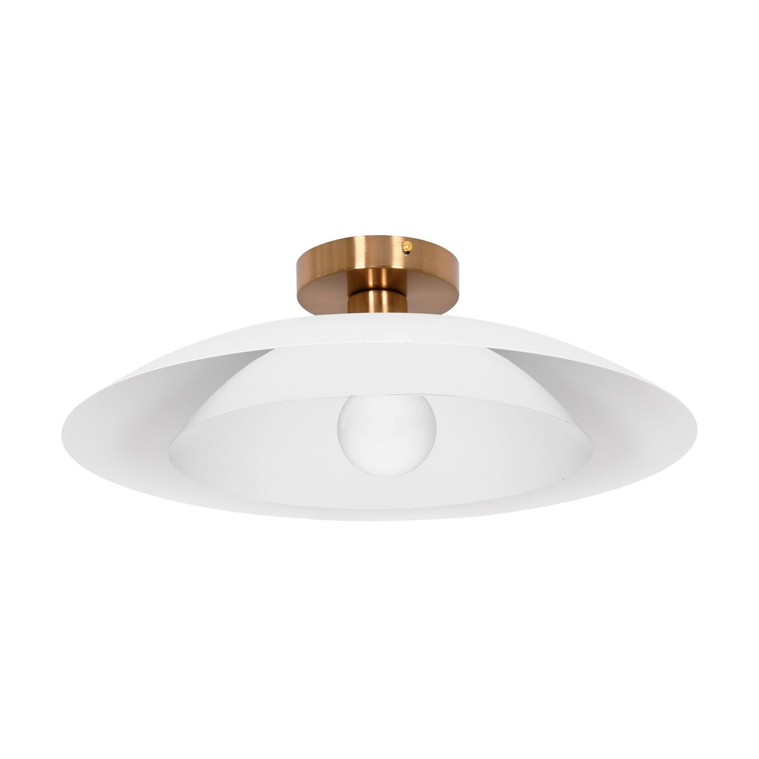 Pima One Light Semi-Flush Mount in Matte White - available from The Lighting Shoppe, trusted by Canadian homeowners