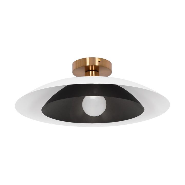Dainolite Canada - PIM-171SF-MW-MB - One Light Semi-Flush Mount - Pima - Matte White & Matte Black