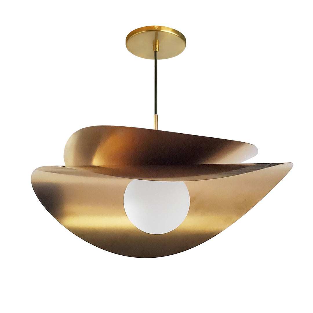 Paven One Light Pendant in Aged Brass - available from The Lighting Shoppe, trusted by Canadian homeowners