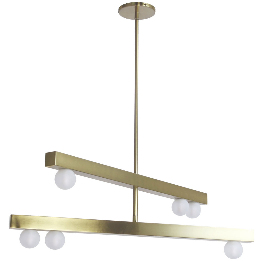 Raleigh Six Light Chandelier in Aged Brass - available from The Lighting Shoppe, trusted by Canadian homeowners