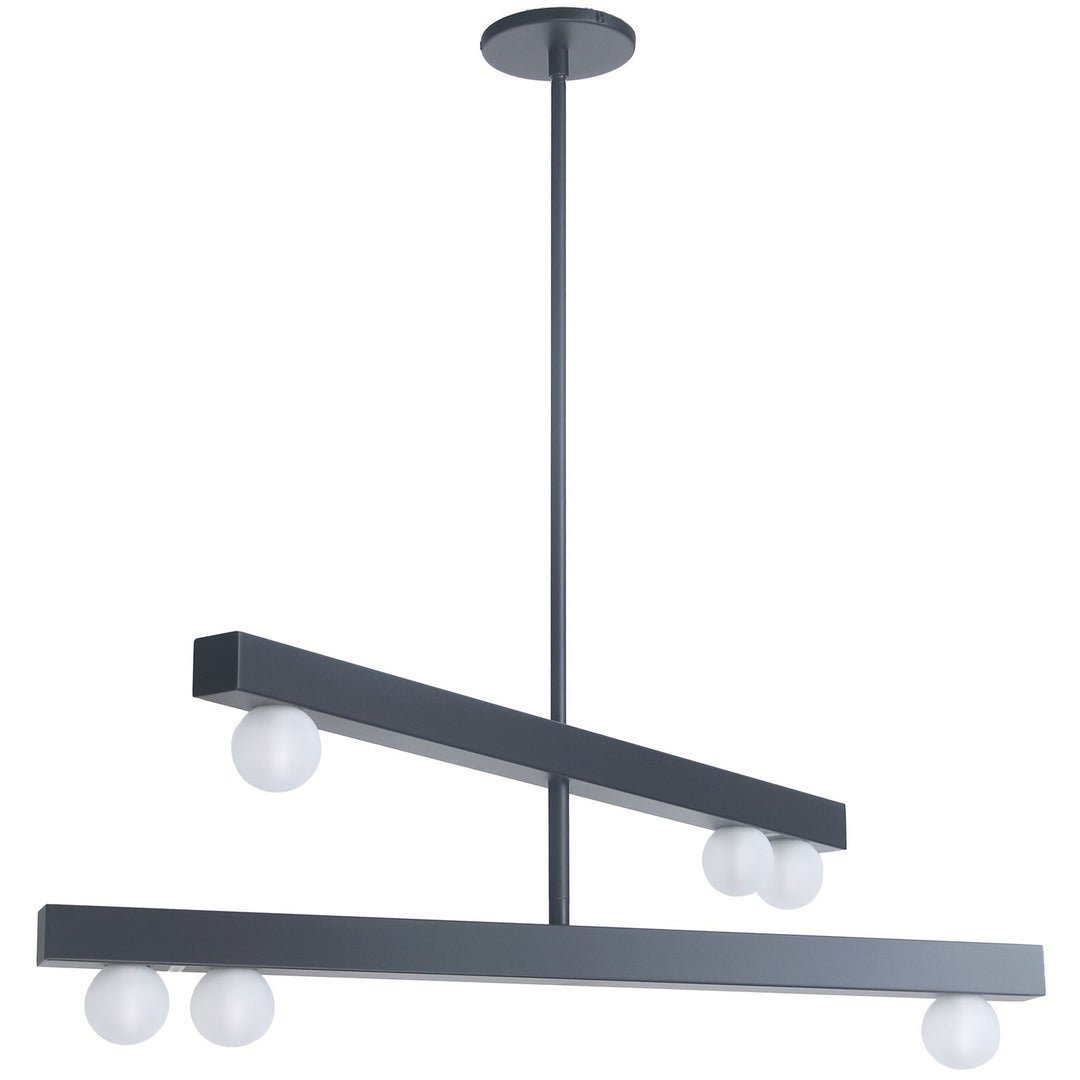 Raleigh Six Light Chandelier in Matte Black - available from The Lighting Shoppe, trusted by Canadian homeowners