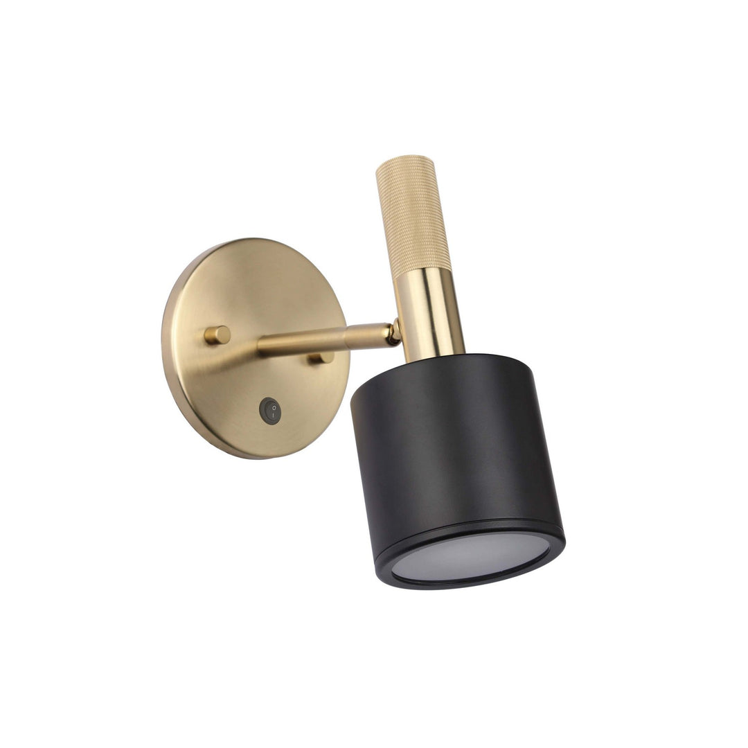 Rhoswen One Light Wall Sconce in Matte Black - available from The Lighting Shoppe, trusted by Canadian homeowners