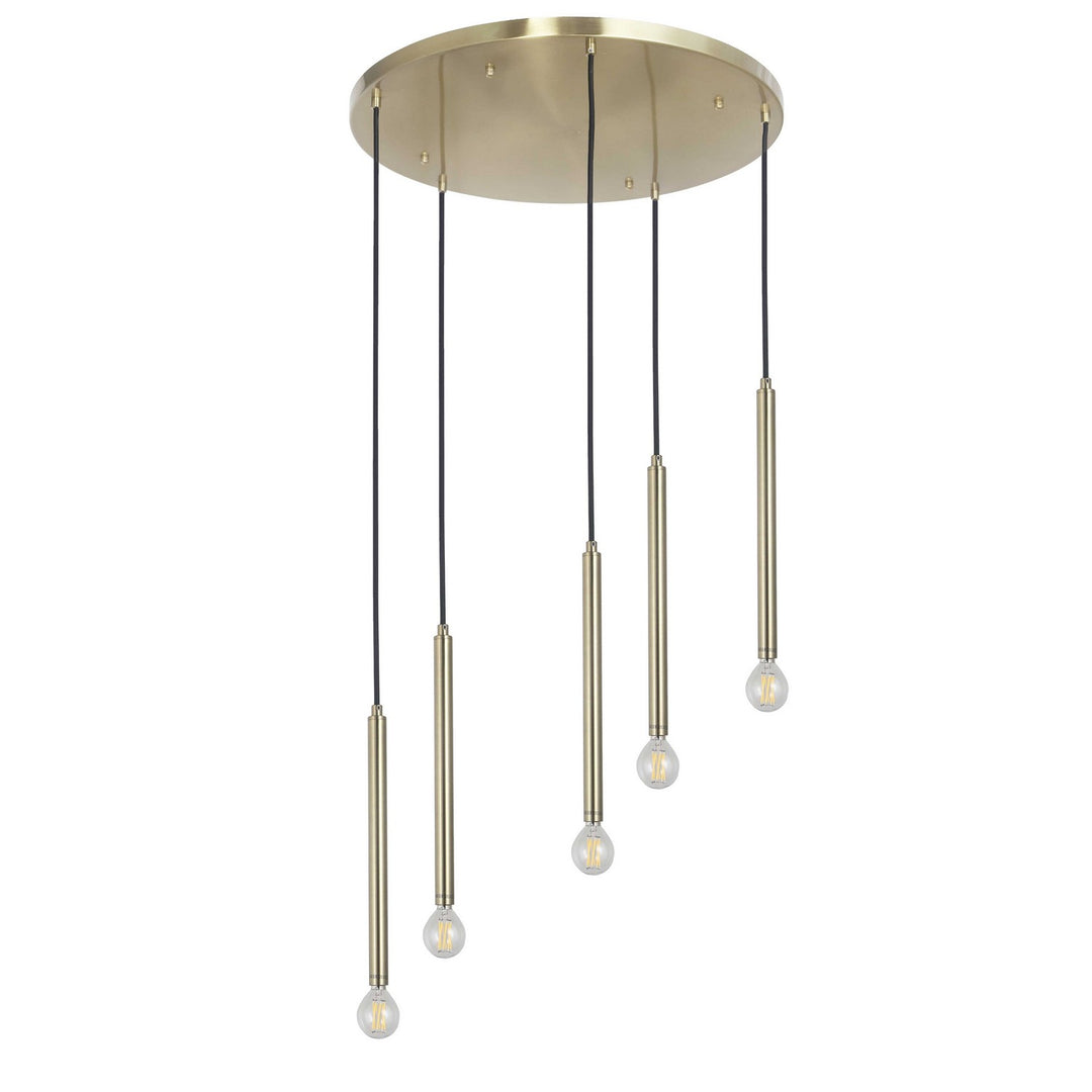 Sanya Five Light Pendant in Aged Brass - available from The Lighting Shoppe, trusted by Canadian homeowners
