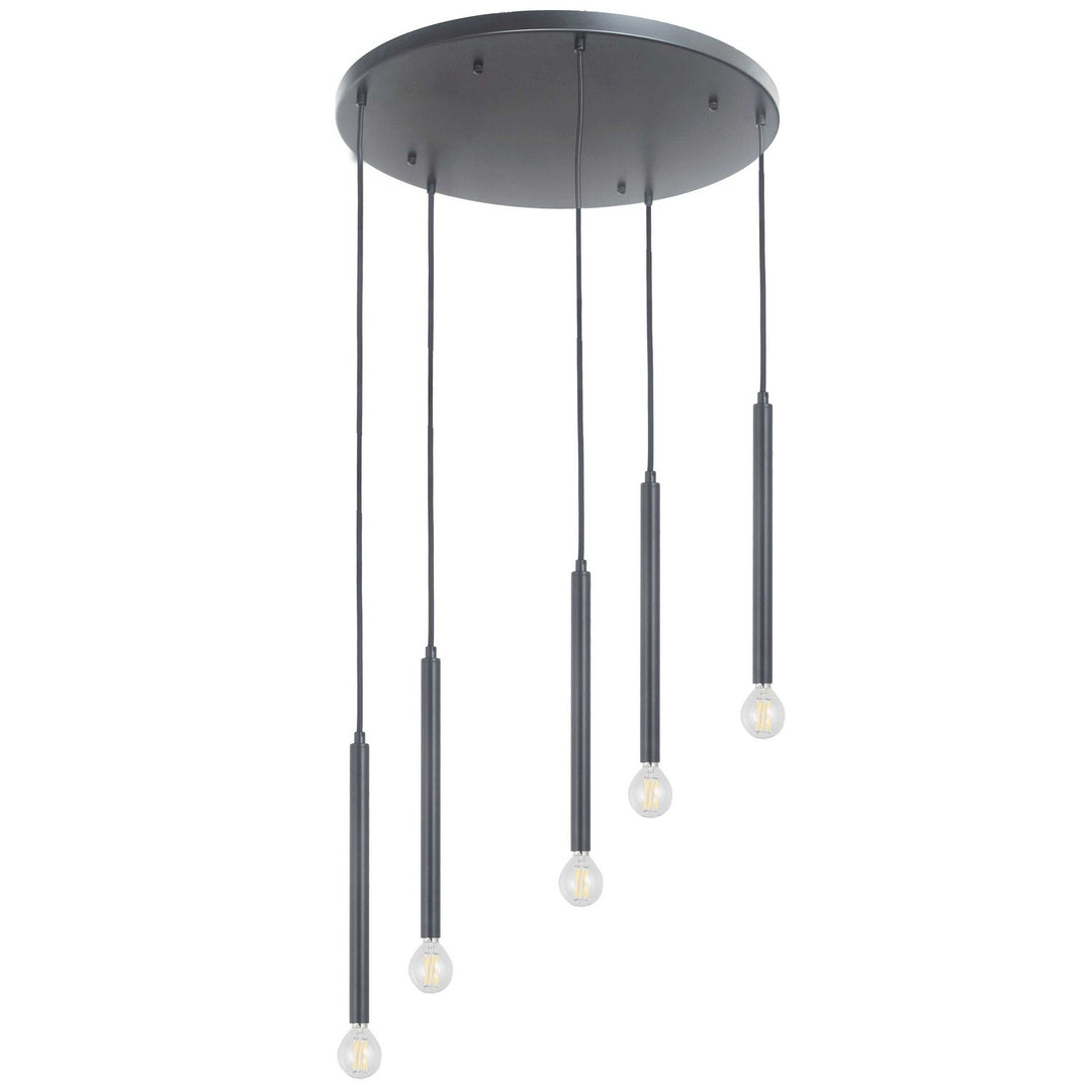 Sanya Five Light Pendant in Matte Black - available from The Lighting Shoppe, trusted by Canadian homeowners