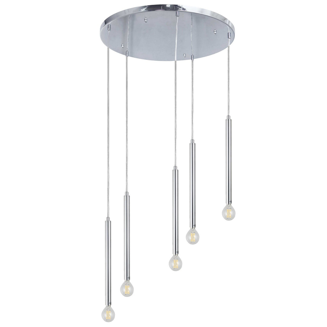 Sanya Five Light Pendant in Polished Chrome - available from The Lighting Shoppe, trusted by Canadian homeowners