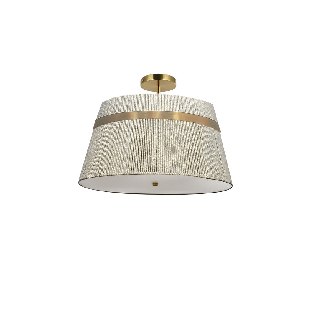Sylvie Three Light Semi Flush Mount in White - available from The Lighting Shoppe, trusted by Canadian homeowners