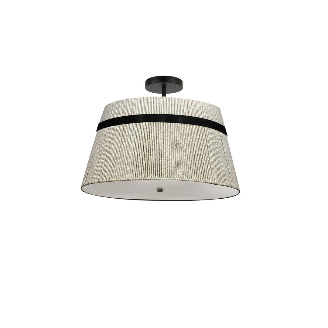 Sylvie Three Light Semi Flush Mount in White - available from The Lighting Shoppe, trusted by Canadian homeowners
