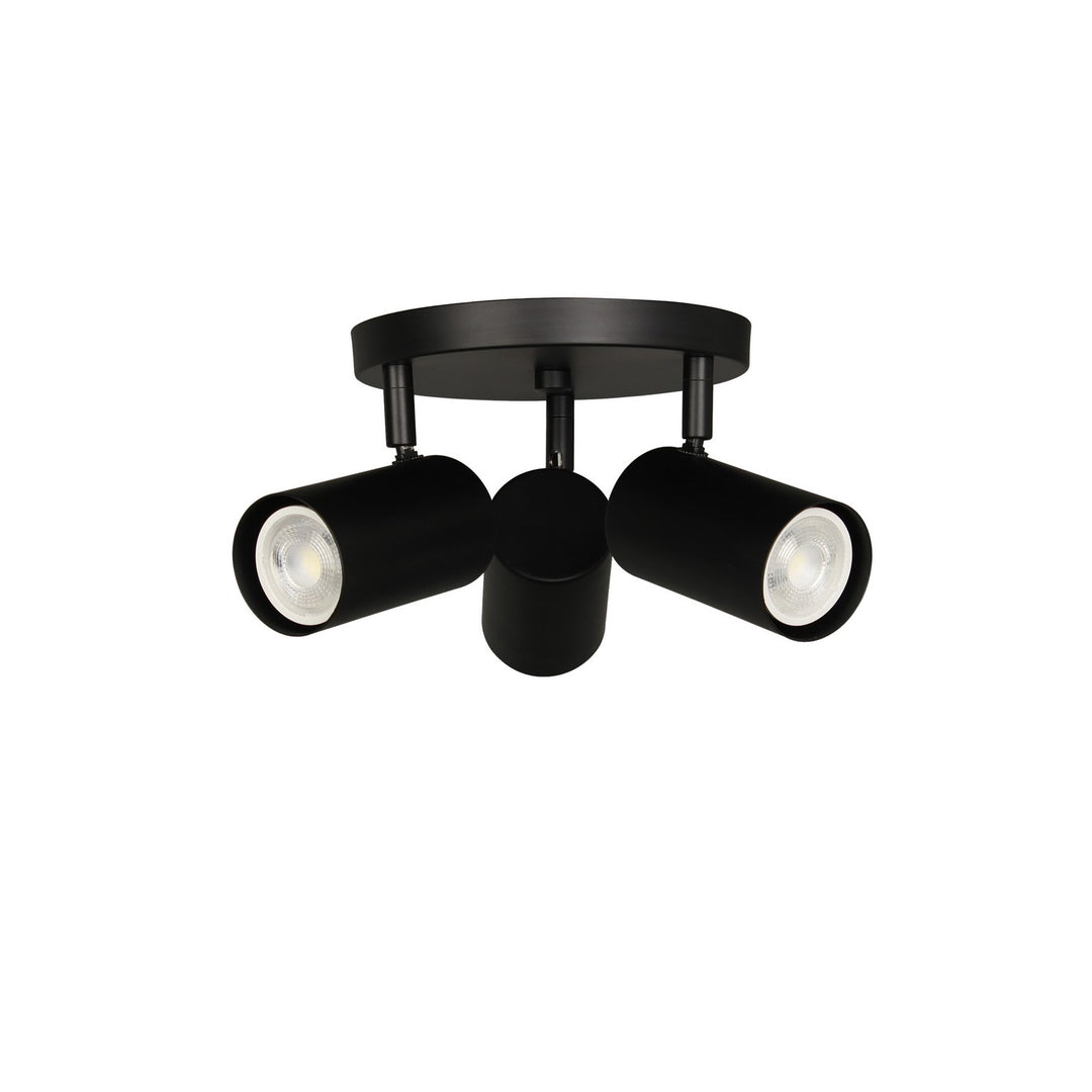 Taylor Three Light Spot Light in Matte Black - available from The Lighting Shoppe, trusted by Canadian homeowners