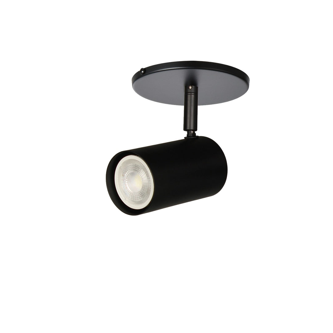 Taylor One Light Spot Light in Matte Black - available from The Lighting Shoppe, trusted by Canadian homeowners