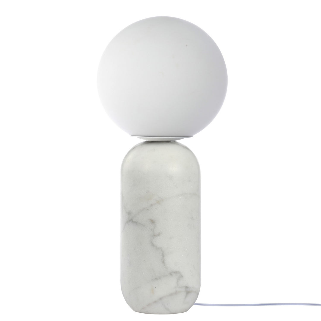 Tierra One Light Table Lamp in White - available from The Lighting Shoppe, trusted by Canadian homeowners