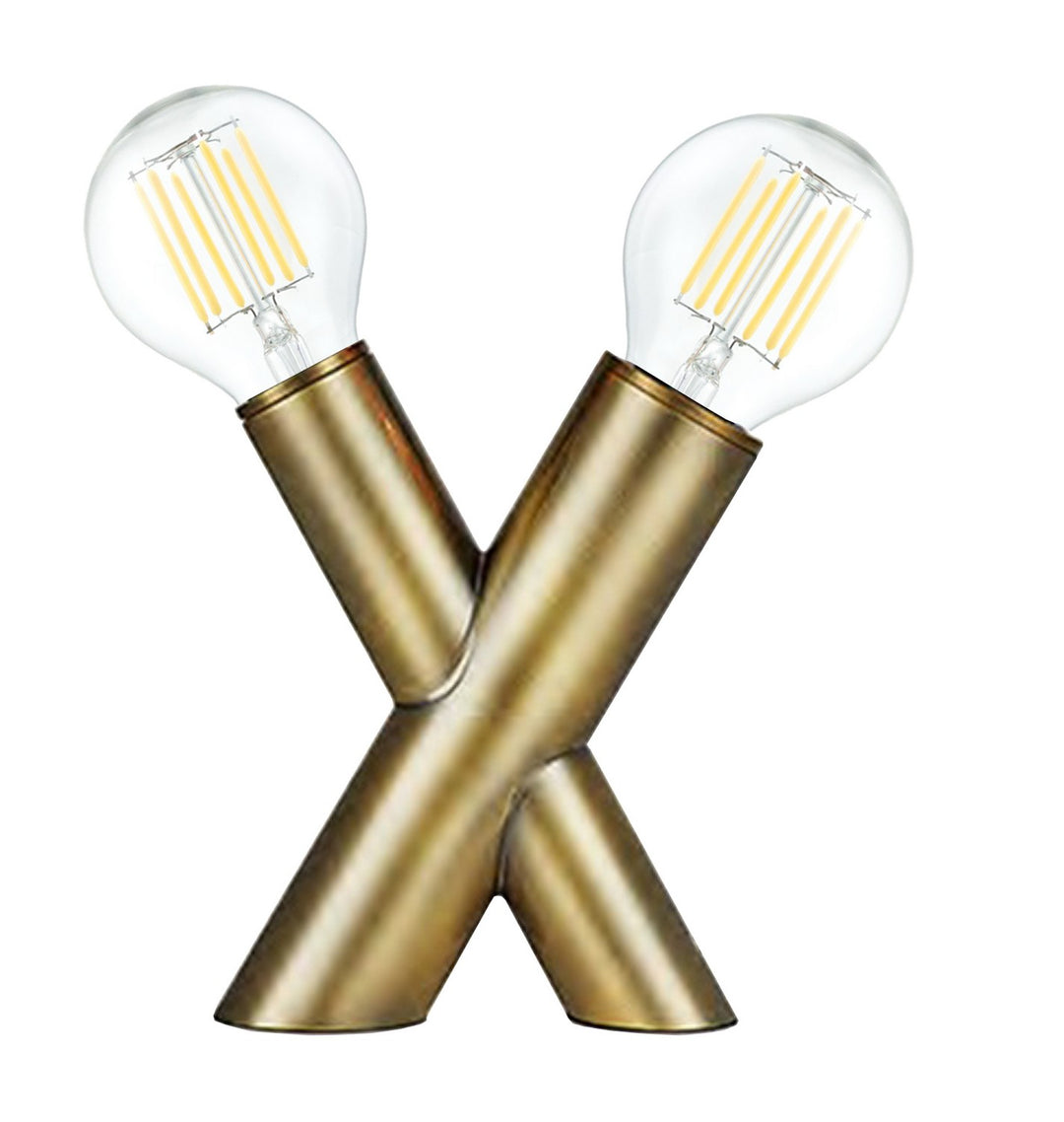 Temora Two Light Table Lamp in Aged Brass - available from The Lighting Shoppe, trusted by Canadian homeowners