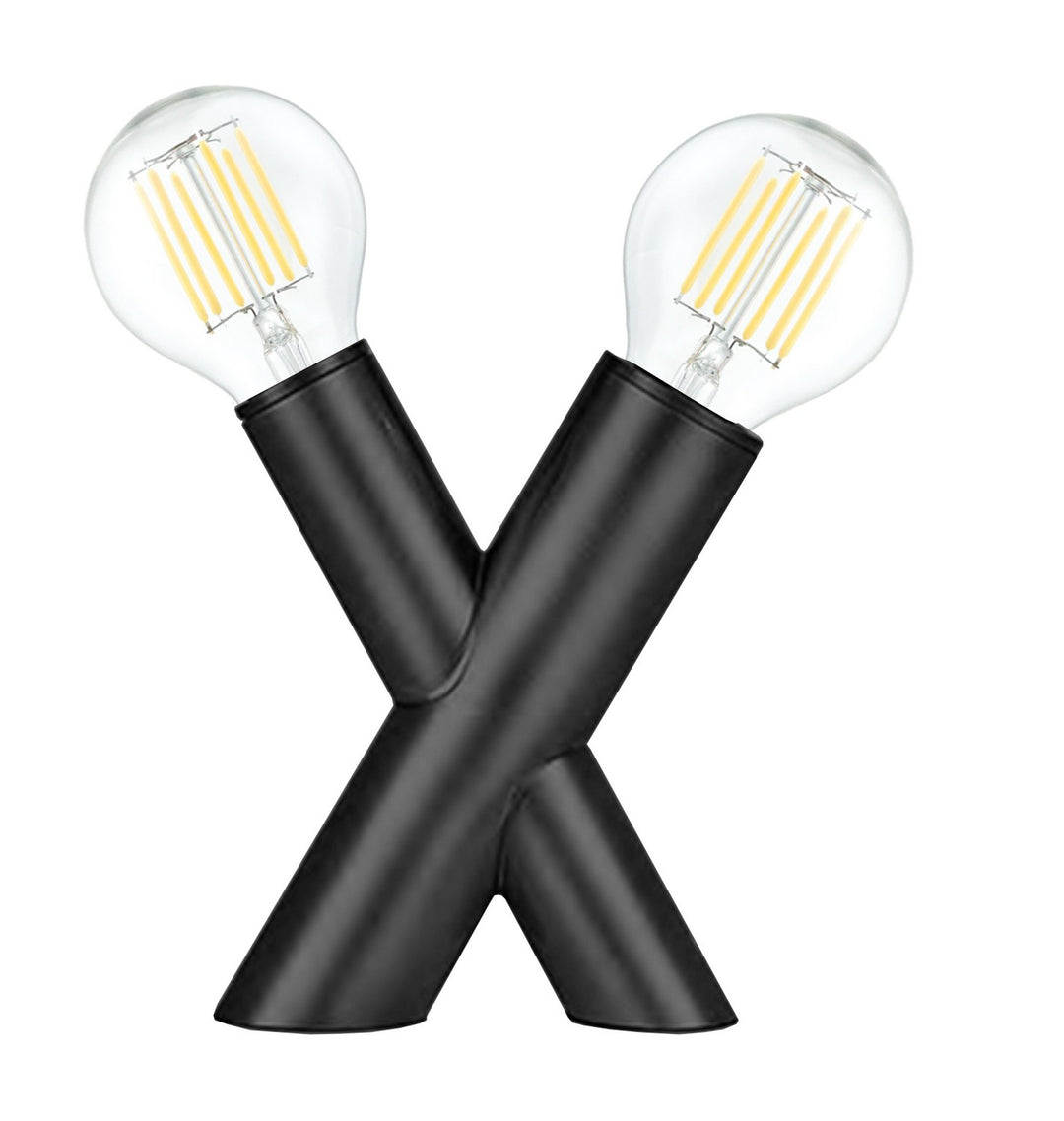 Temora Two Light Table Lamp in Matte Black - available from The Lighting Shoppe, trusted by Canadian homeowners
