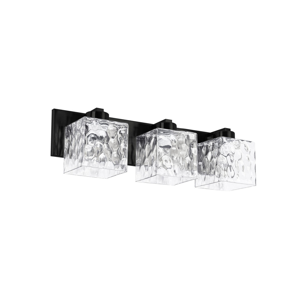 Veda Three Light Vanity in Matte Black - available from The Lighting Shoppe, trusted by Canadian homeowners
