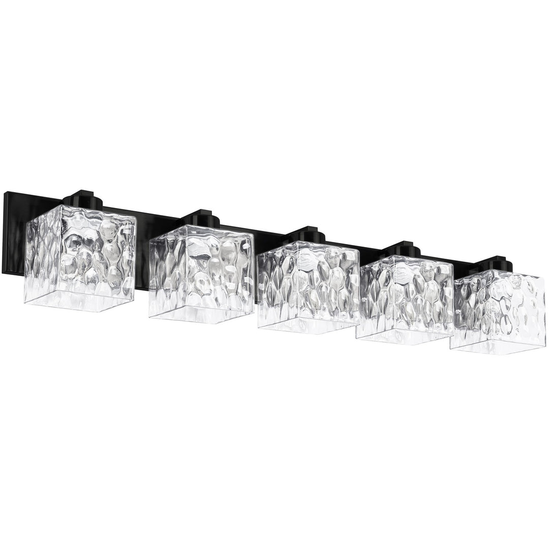 Veda Five Light Vanity in Matte Black - available from The Lighting Shoppe, trusted by Canadian homeowners