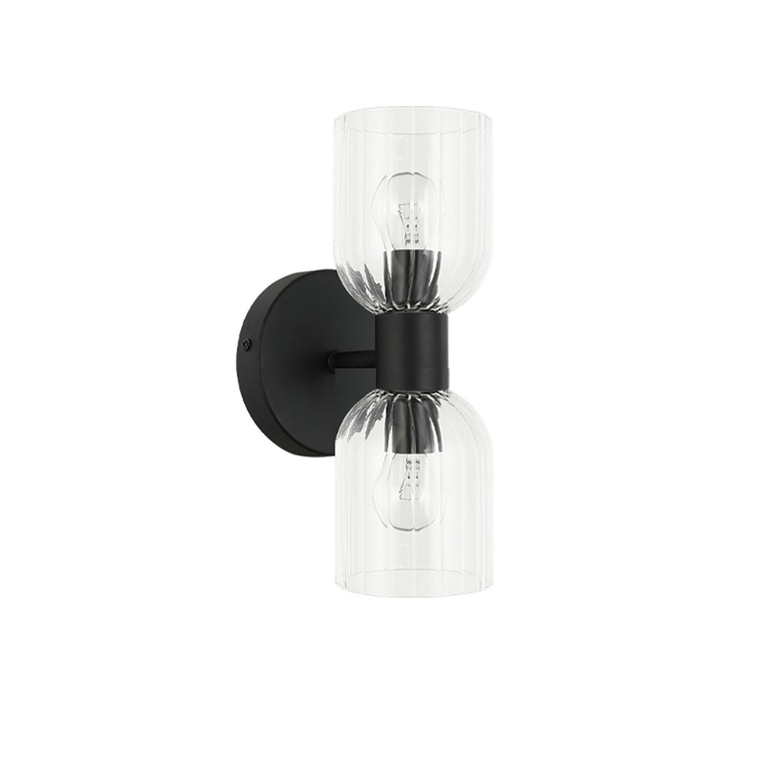 Vienna Two Light Wall Sconce in Matte Black - available from The Lighting Shoppe, trusted by Canadian homeowners