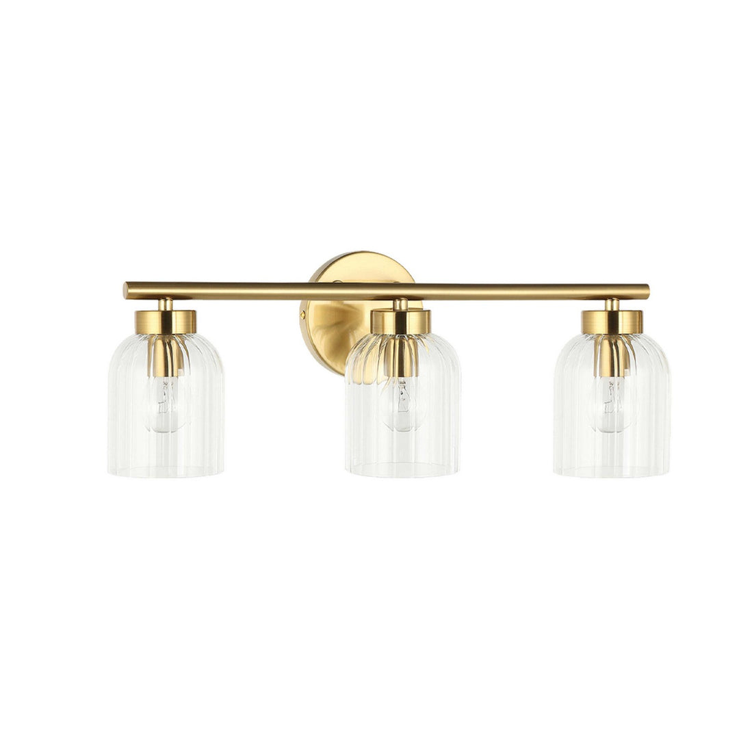 Vienna Three Light Vanity in Aged Brass - available from The Lighting Shoppe, trusted by Canadian homeowners