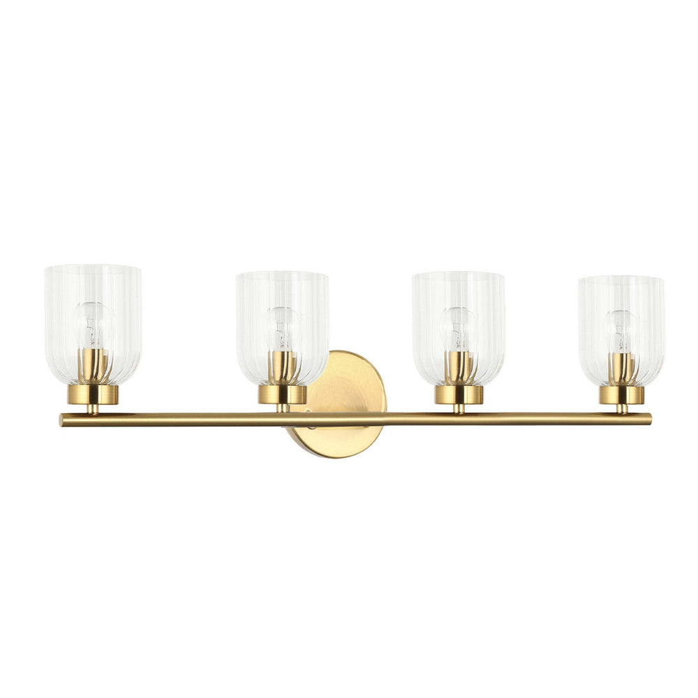 Dainolite Canada - VIE-294W-AGB - Four Light Vanity - Vienna - Aged Brass