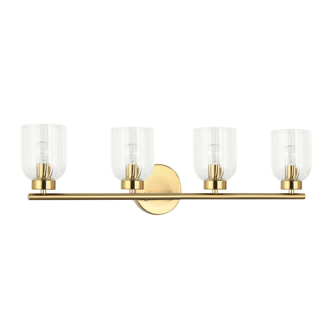 Dainolite Canada - VIE-294W-AGB - Four Light Vanity - Vienna - Aged Brass