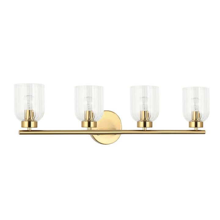 Dainolite Canada - VIE-294W-AGB - Four Light Vanity - Vienna - Aged Brass