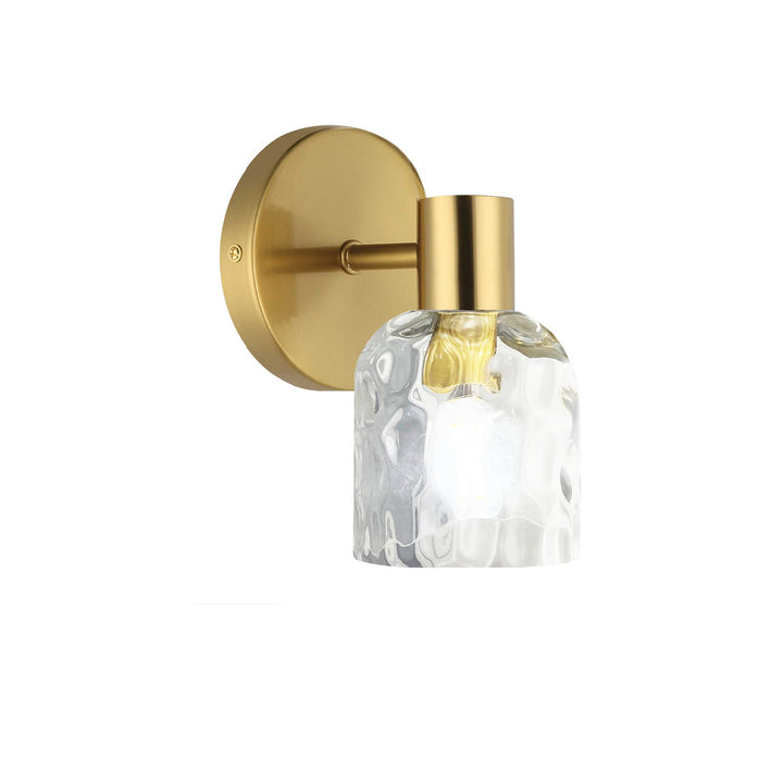 Vallora One Light Wall Sconce in Aged Brass - available from The Lighting Shoppe, trusted by Canadian homeowners