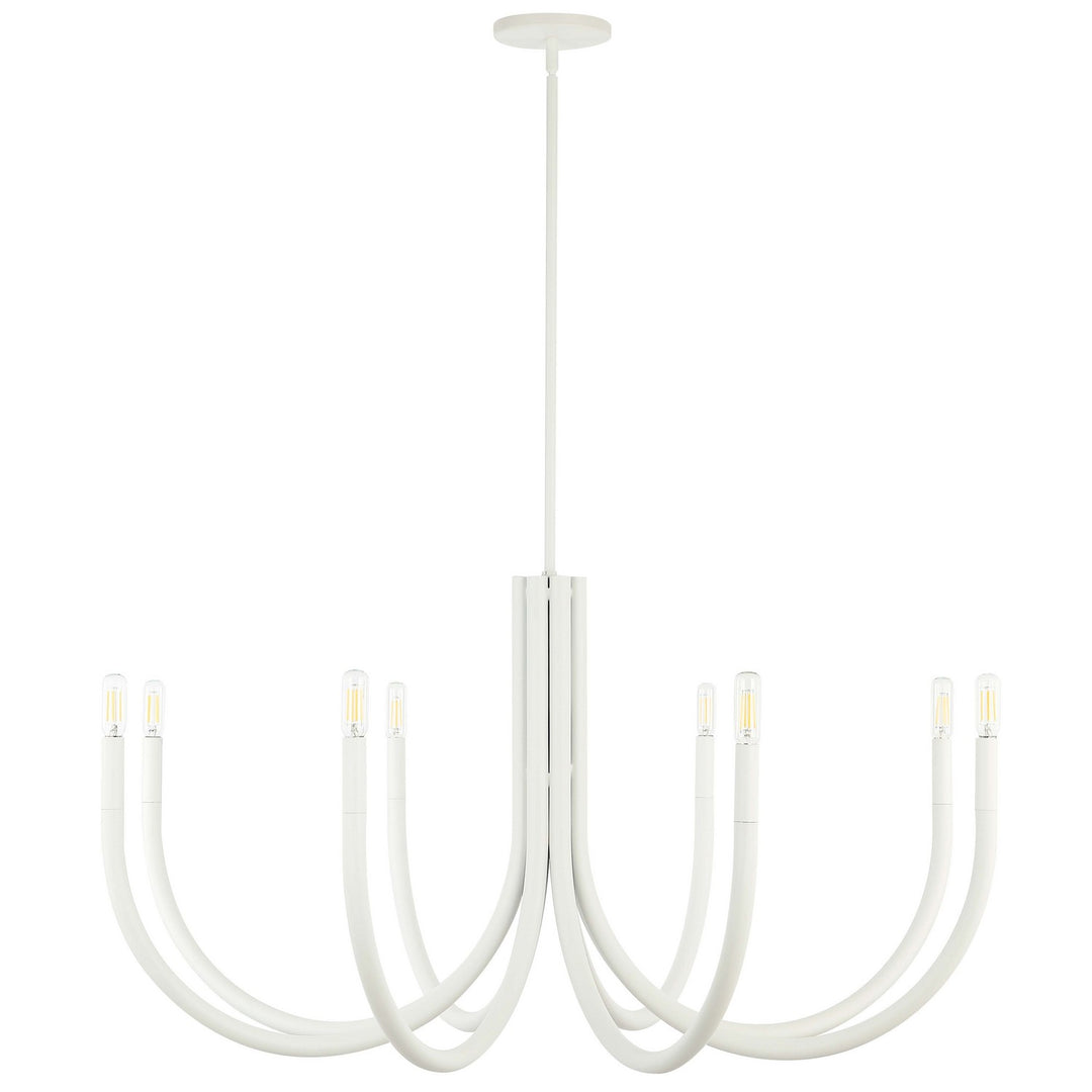 Wand Eight Light Chandelier in Sandy White - available from The Lighting Shoppe, trusted by Canadian homeowners