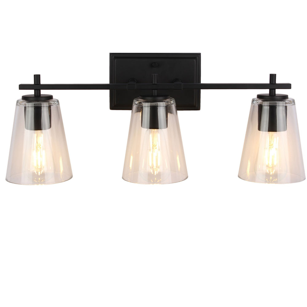 Dainolite Canada - WND-233W-MB - Three Light Vanity - Wenda - Clear