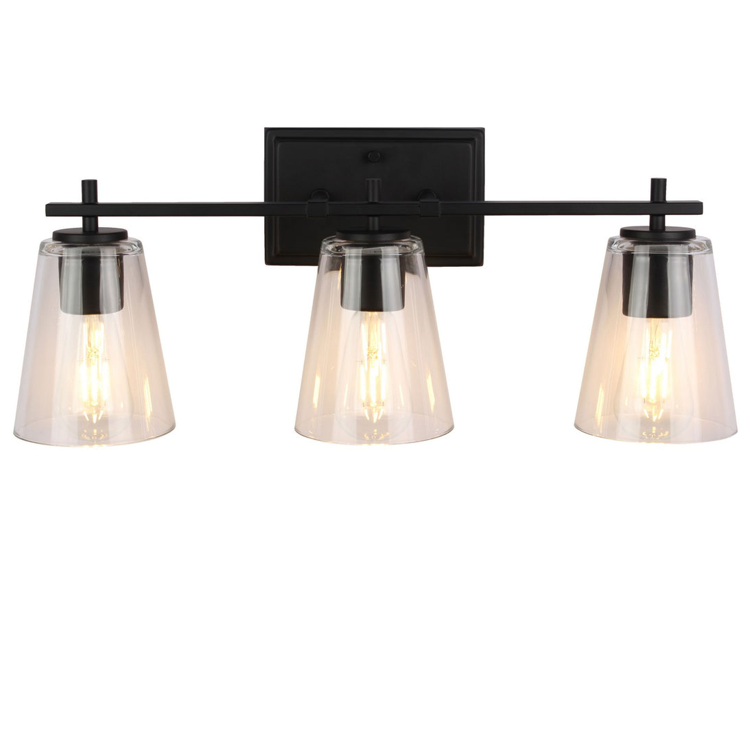 Dainolite Canada - WND-233W-MB - Three Light Vanity - Wenda - Clear