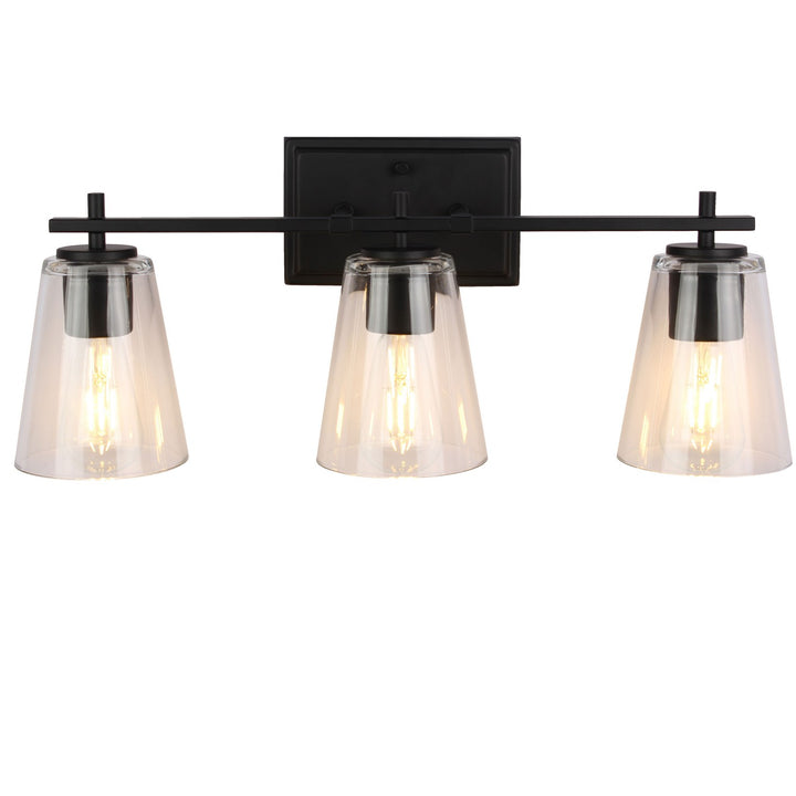 Dainolite Canada - WND-233W-MB - Three Light Vanity - Wenda - Clear