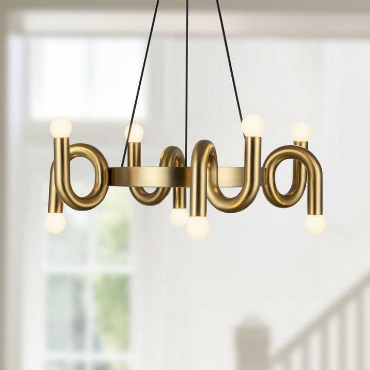Alora Canada - CH420823BG - Eight Light Chandelier - Sadie - Brushed Gold