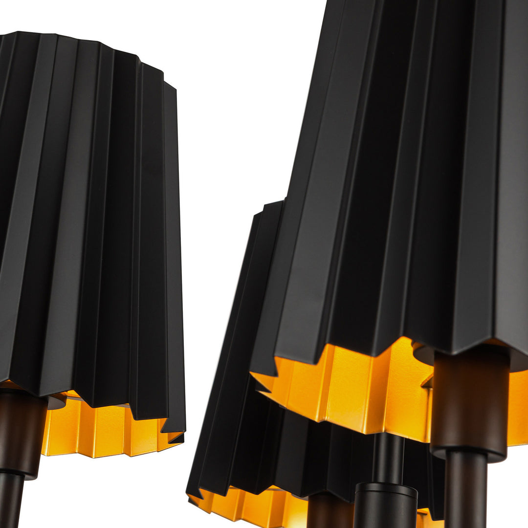 Alora Canada - CH528423MB - Four Light Chandelier - Plisse - Matte Black