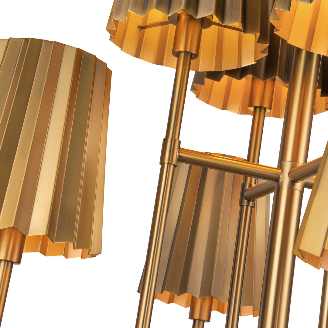 Alora Canada - CH528830AG - Eight Light Chandelier - Plisse - Aged Gold
