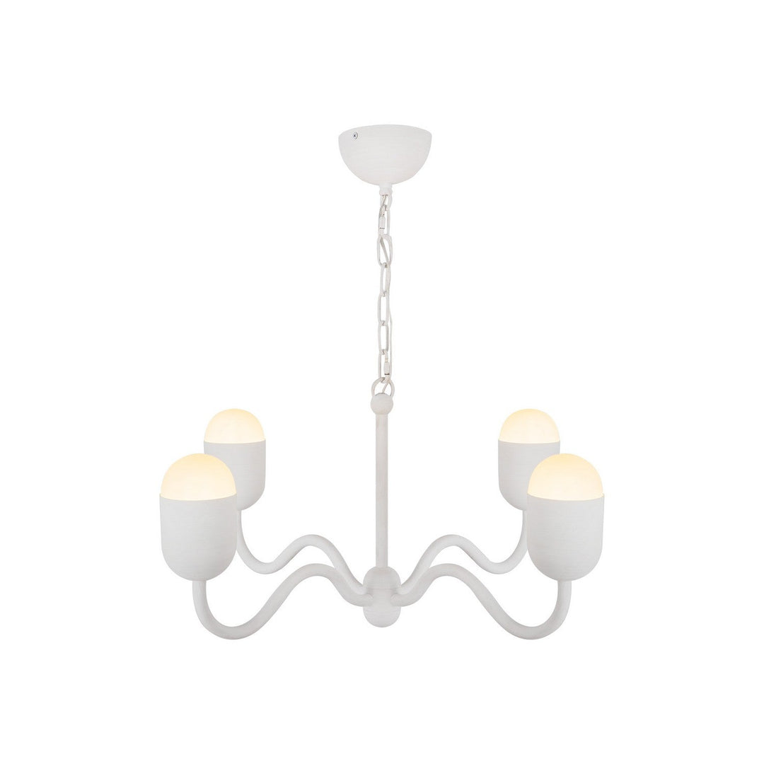 Alora Canada - CH558427AWOP - Four Light Chandelier - Effie - Antique White/Opal Glass
