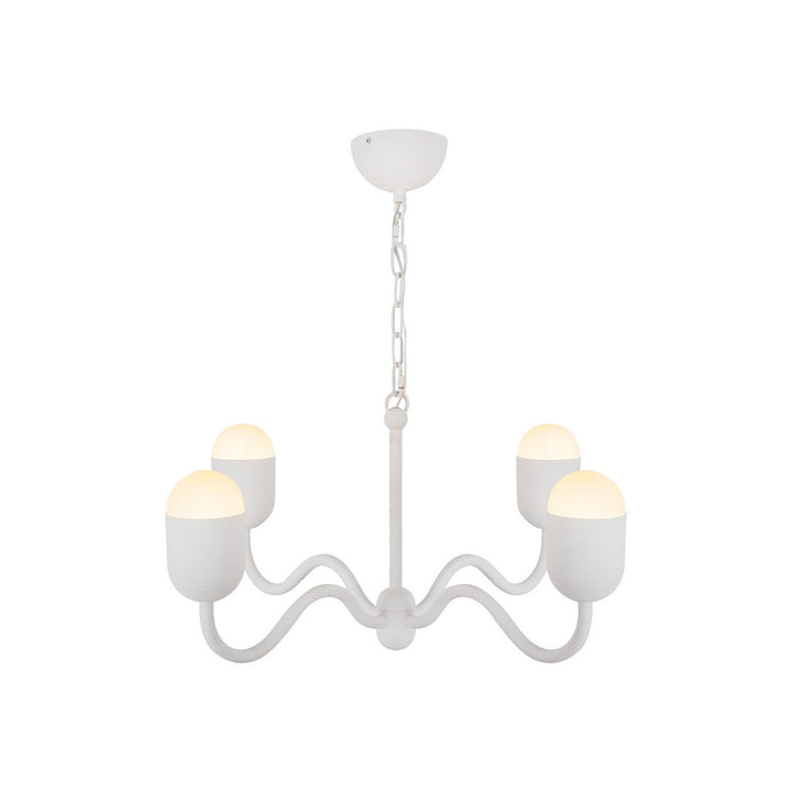 Alora Canada - CH558427AWOP - Four Light Chandelier - Effie - Antique White/Opal Glass