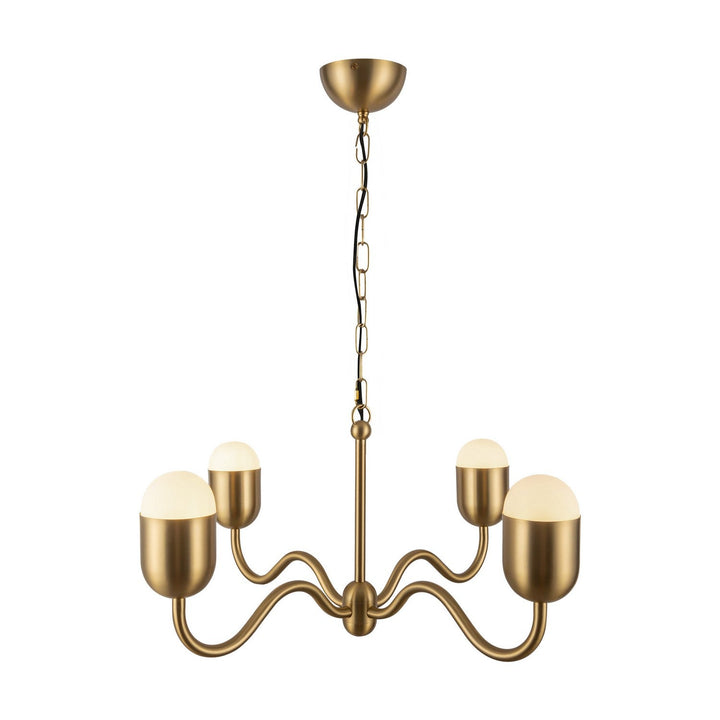 Alora Canada - CH558427BGOP - Four Light Chandelier - Effie - Brushed Gold/Opal Glass