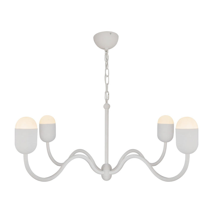 Alora Canada - CH558439AWOP - Four Light Chandelier - Effie - Antique White/Opal Glass