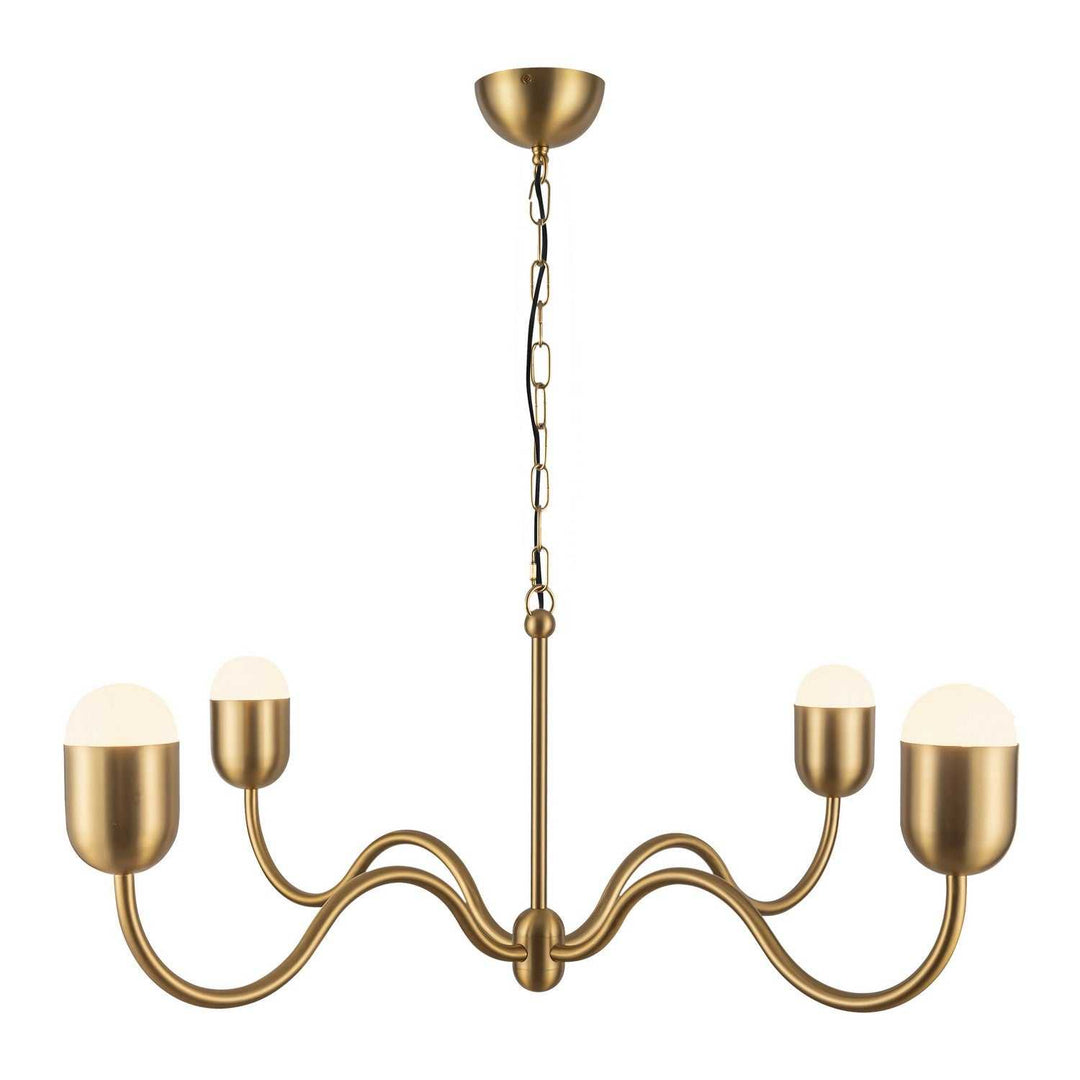 Alora Canada - CH558439BGOP - Four Light Chandelier - Effie - Brushed Gold/Opal Glass