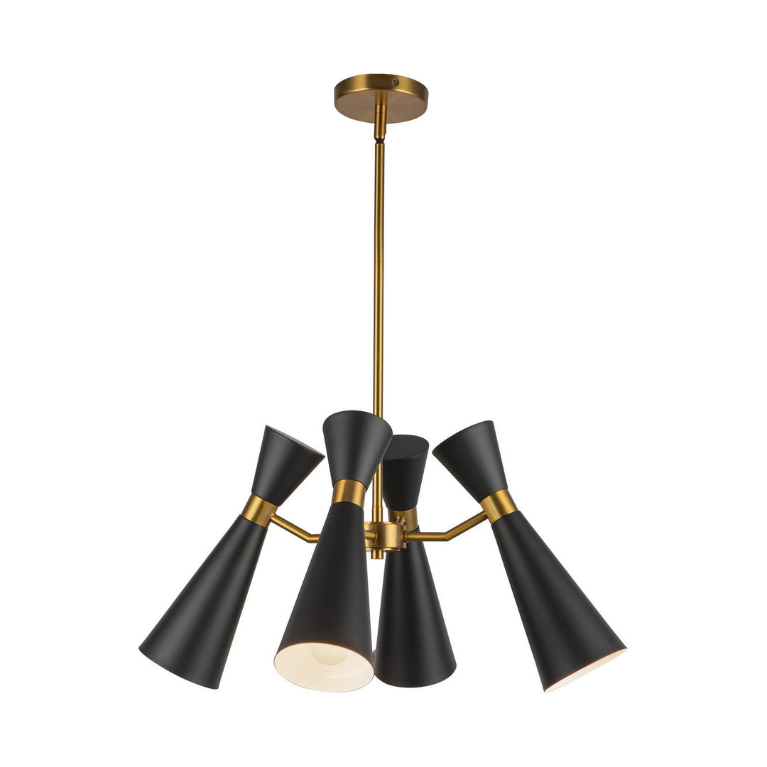 Alora Canada - CH574424MBAG - Four Light Chandelier - Blake - Matte Black/Aged Gold