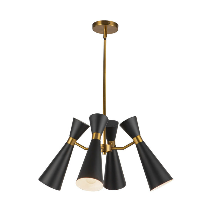 Alora Canada - CH574424MBAG - Four Light Chandelier - Blake - Matte Black/Aged Gold