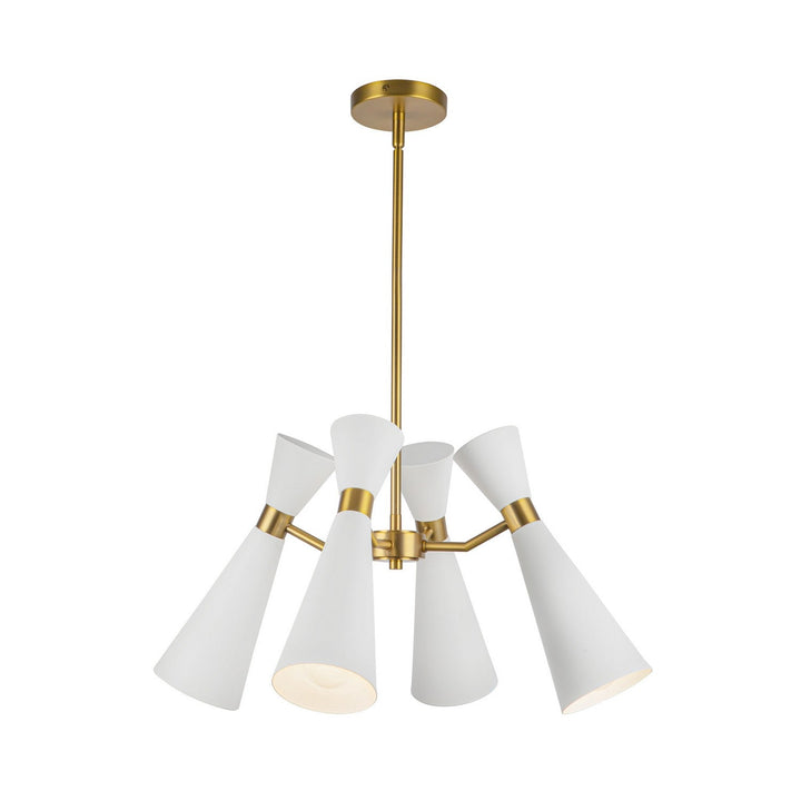 Alora Canada - CH574424WHAG - Four Light Chandelier - Blake - White/Aged Gold