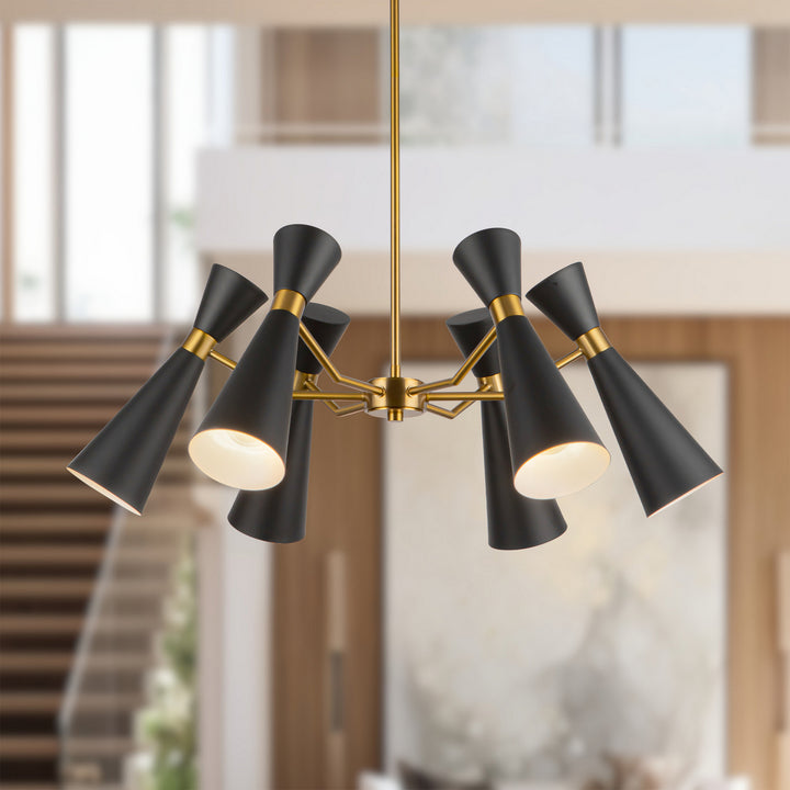 Alora Canada - CH574632MBAG - Six Light Chandelier - Blake - Matte Black/Aged Gold