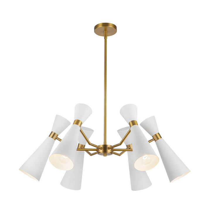 Alora Canada - CH574632WHAG - Six Light Chandelier - Blake - White/Aged Gold