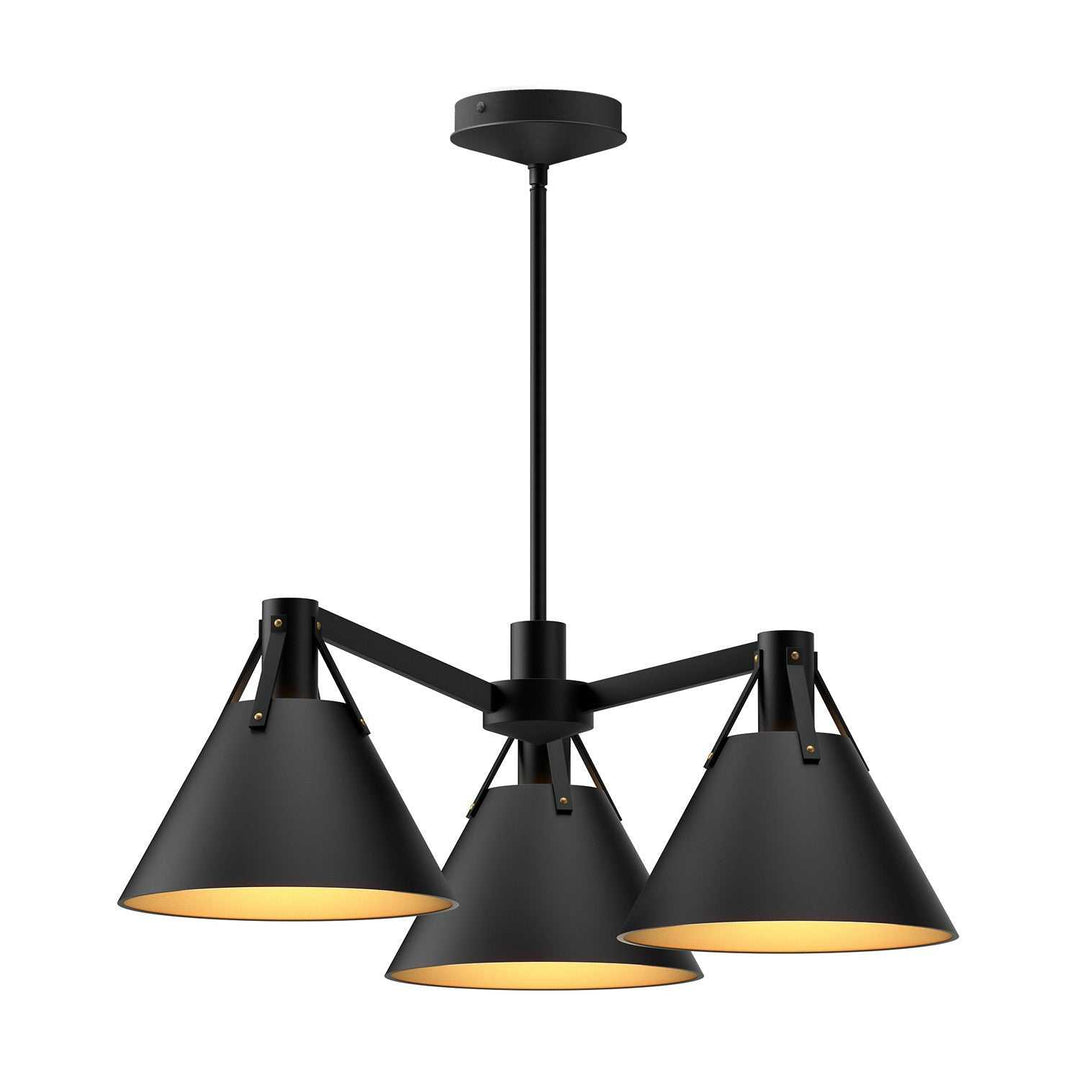 Alora Canada - CH584525MB - Three Light Chandelier - Archer - Matte Black