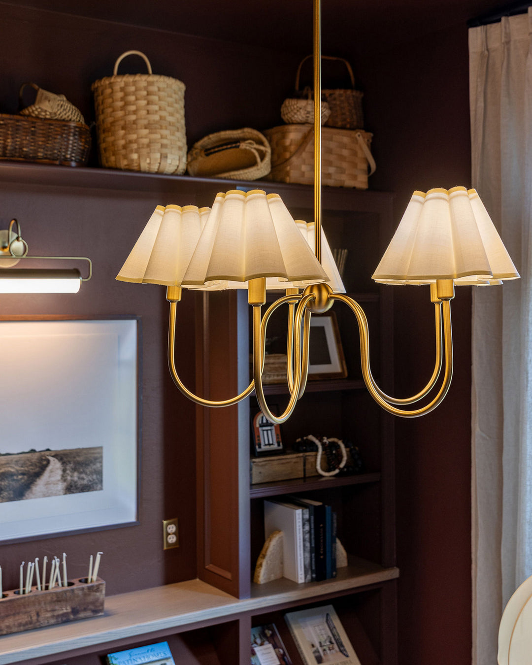 Alora Canada - CH610530BGFW - Five Light Chandelier - Rosemary - Brushed Gold/Folded White