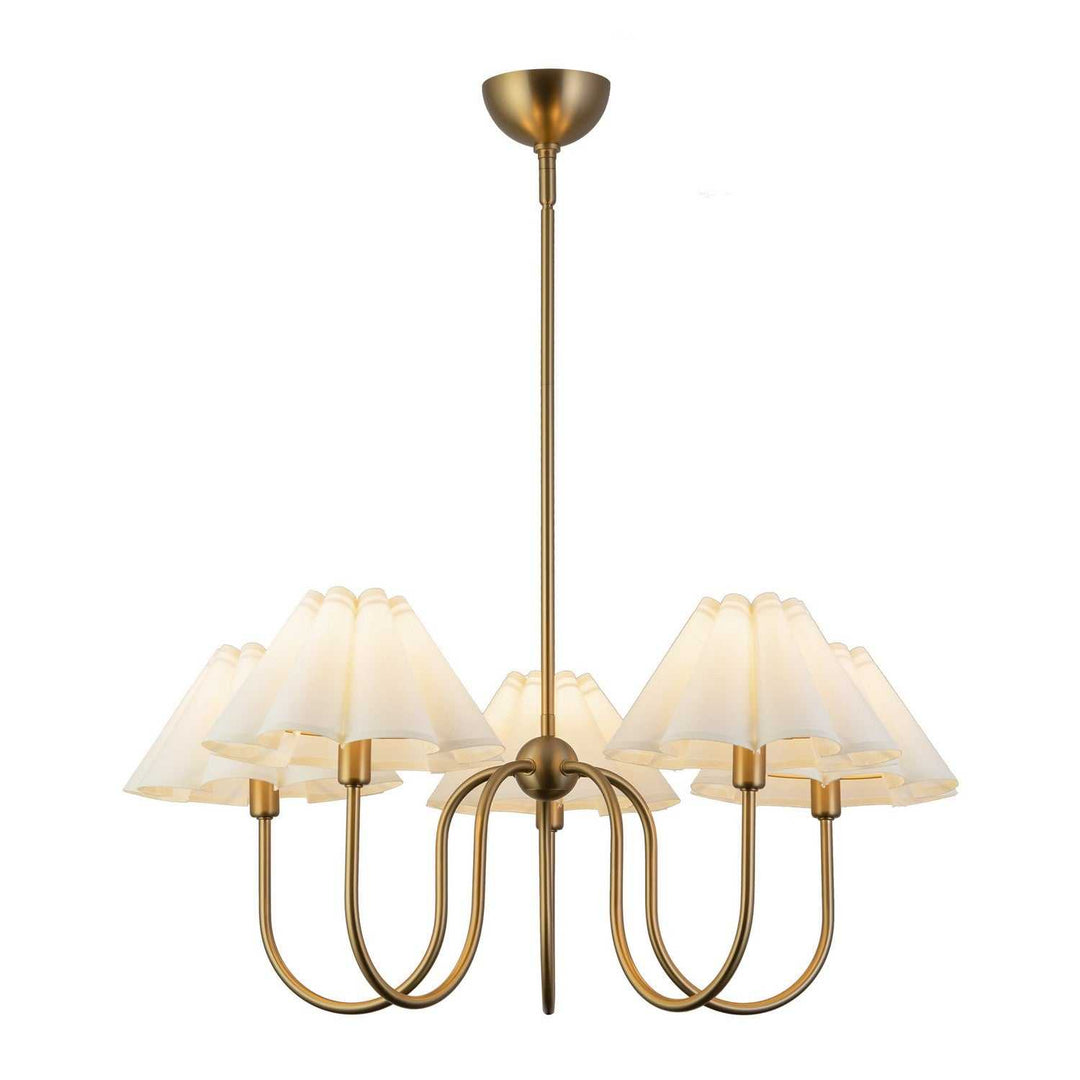 Alora Canada - CH610530BGFW - Five Light Chandelier - Rosemary - Brushed Gold/Folded White