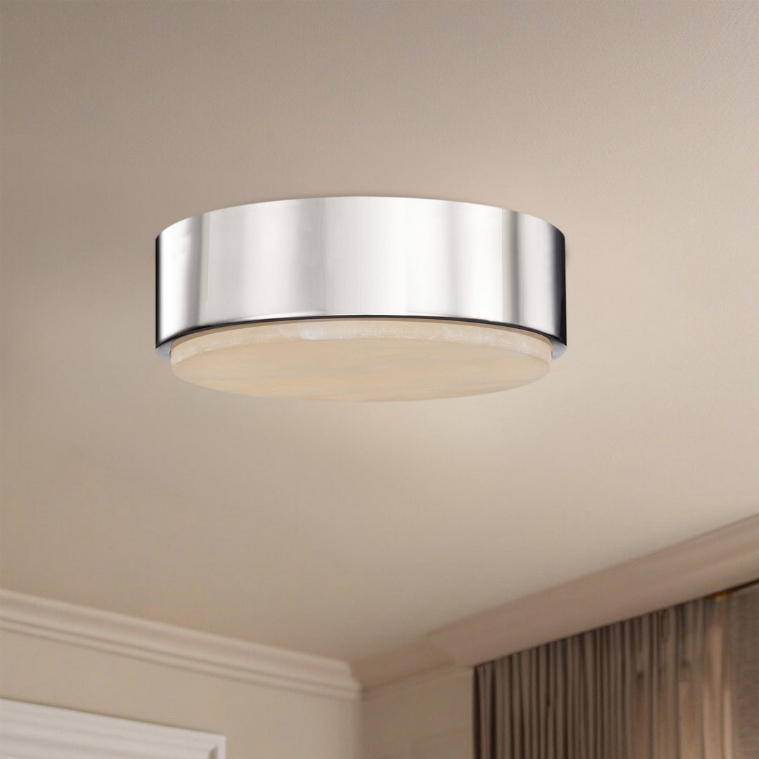 Alora Canada - FM325108PNAR-5CCT - LED Flush Mount - Blanco - Polished Nickel/Alabaster